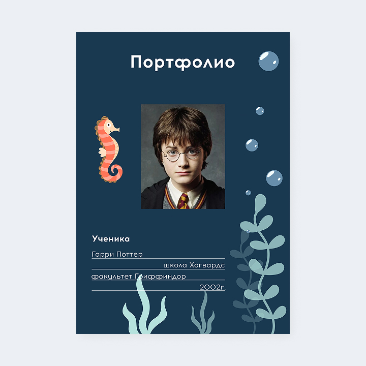 Портфолио «Подводный мир»